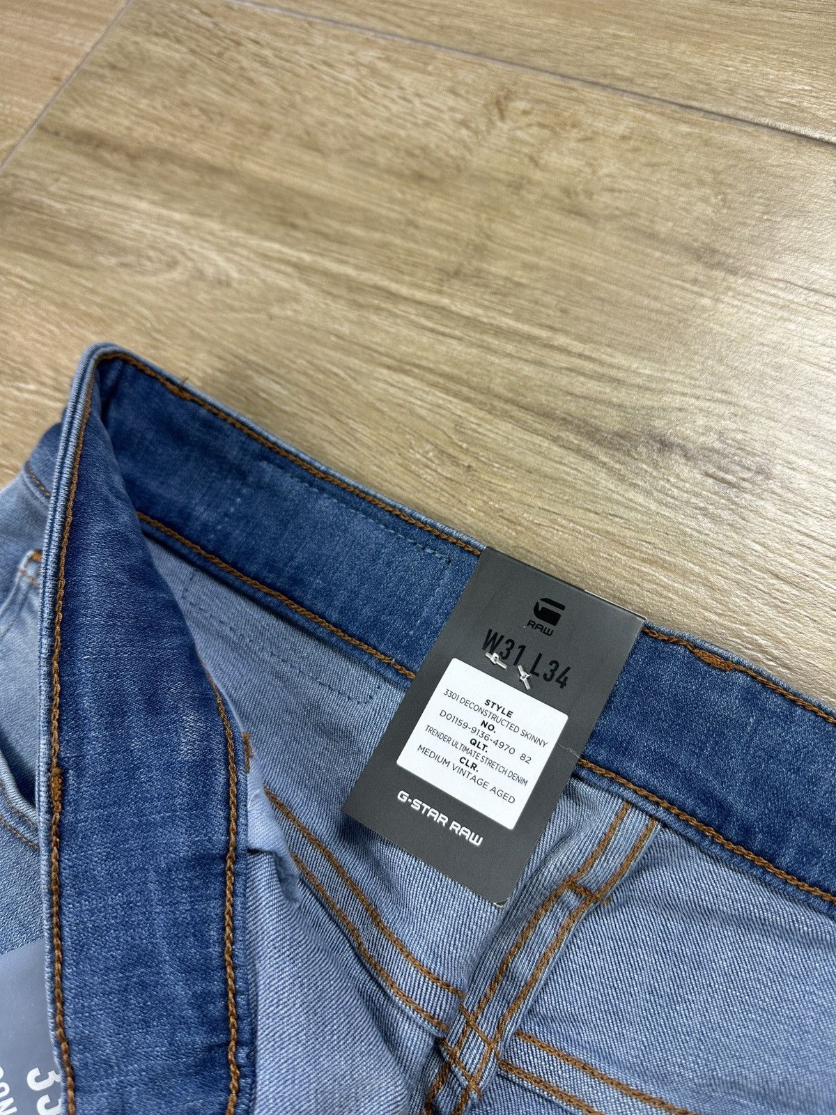 G-Star NEW🏷️ G-Star Raw 3301 Deconstructed Skinny Denim Jeans Size US 31 - 6 Thumbnail