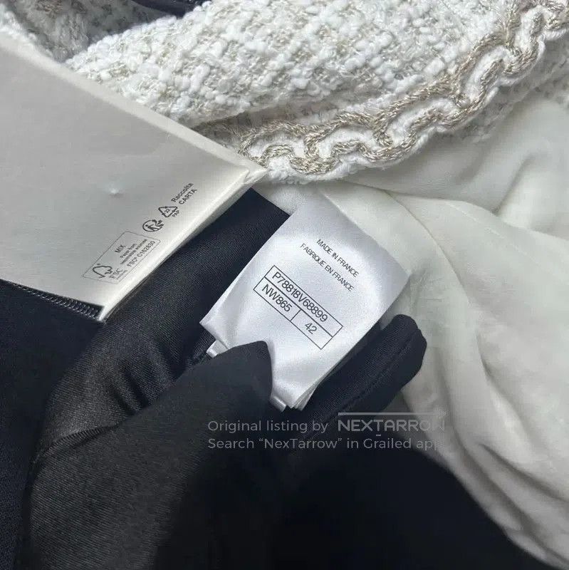 Chanel Chanel White Cotton Long Sleeve Cardigan . Size XL / US 12-14 / IT 48-50 - 5 Thumbnail