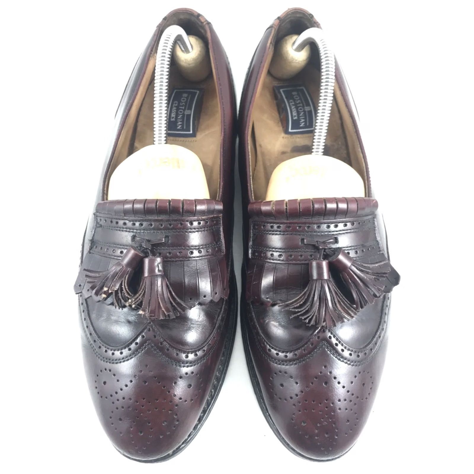 Vintage Bostonian Mens Dress Loafers Brown Leather WingTip Kilt Tassels SlipOn 10D Shoes Mens Brown Leather WingTip Brogue Tassels Slip On Loafers Size US 10 / EU 43 - 3 Thumbnail