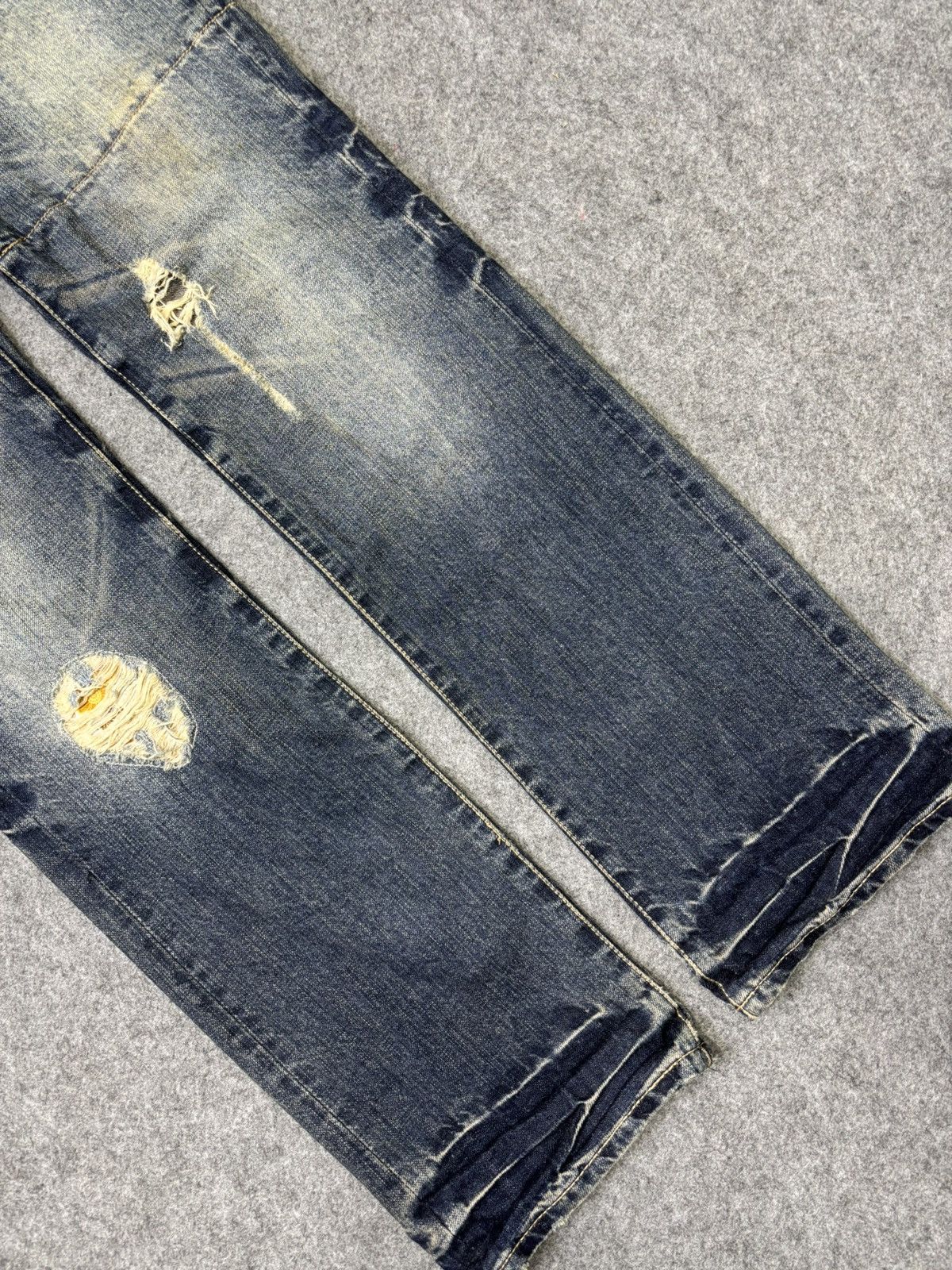 PPFM PPFM Double Waist Rust Wash Distressed Denim F778 Size US 32 / EU 48 - 7 Thumbnail