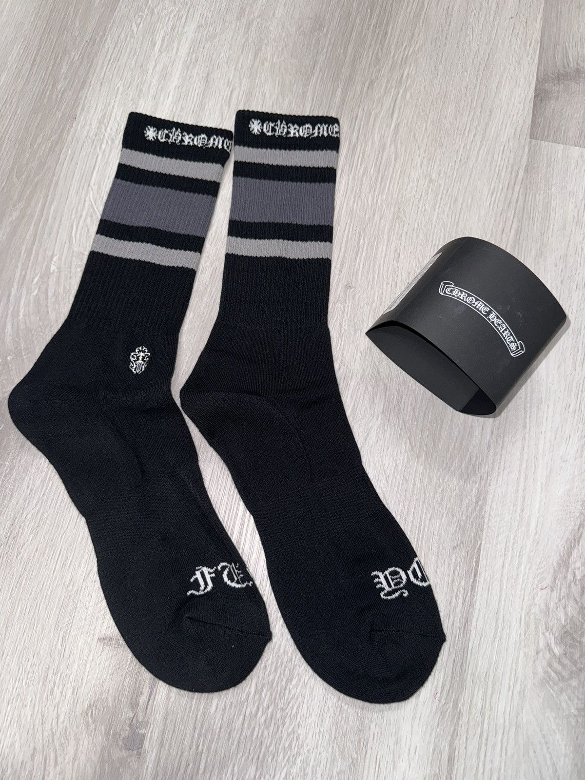 Chrome Hearts Chrome Hearts Logo Socks Black | Grailed
