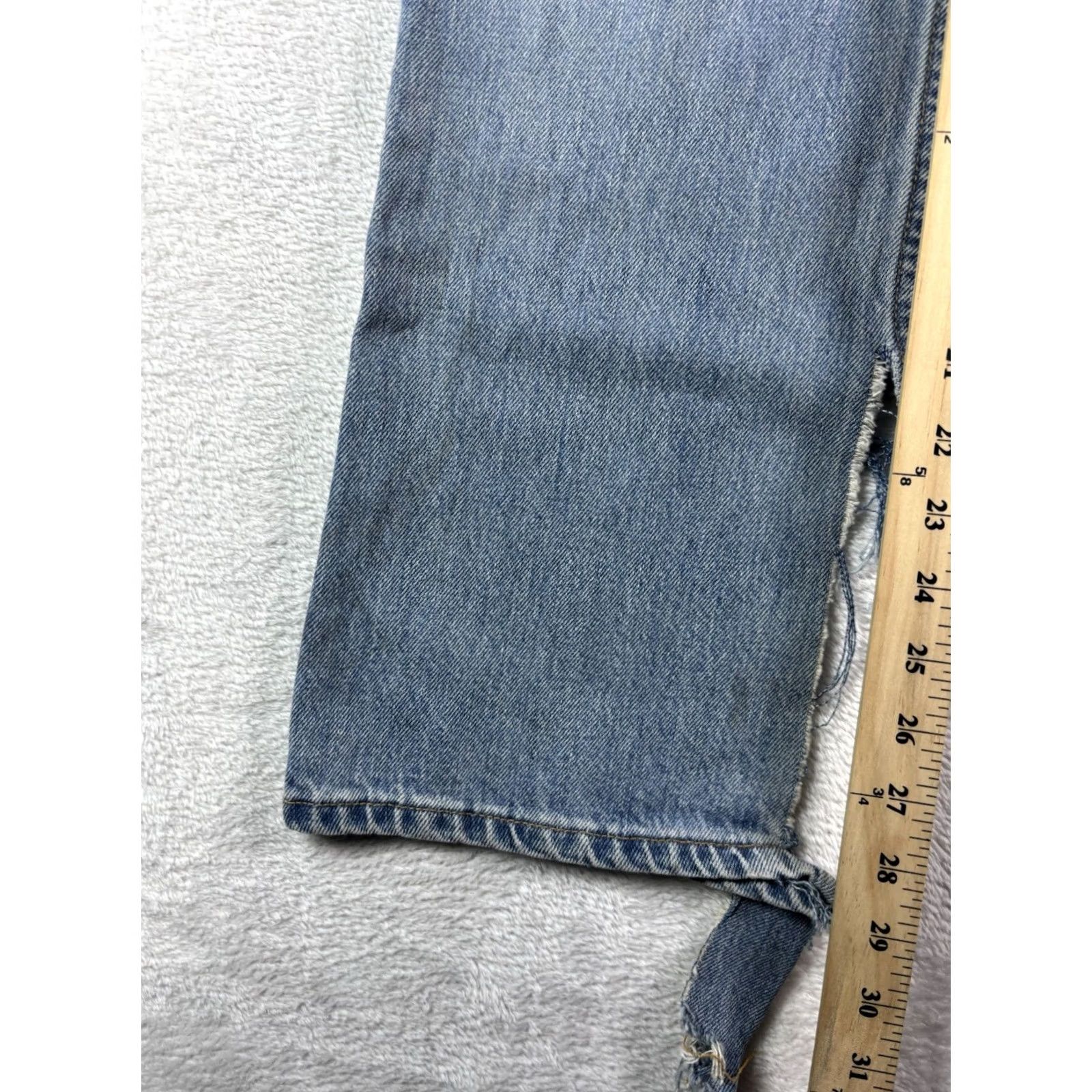 Levi's Levi's 518 Jeans Women Bootcut Denim Size 5 JR M Distressed Torn 90s USA Vintage Blue Denim Jeans Huntington? Size 27" / US 4 / IT 40 - 4 Thumbnail