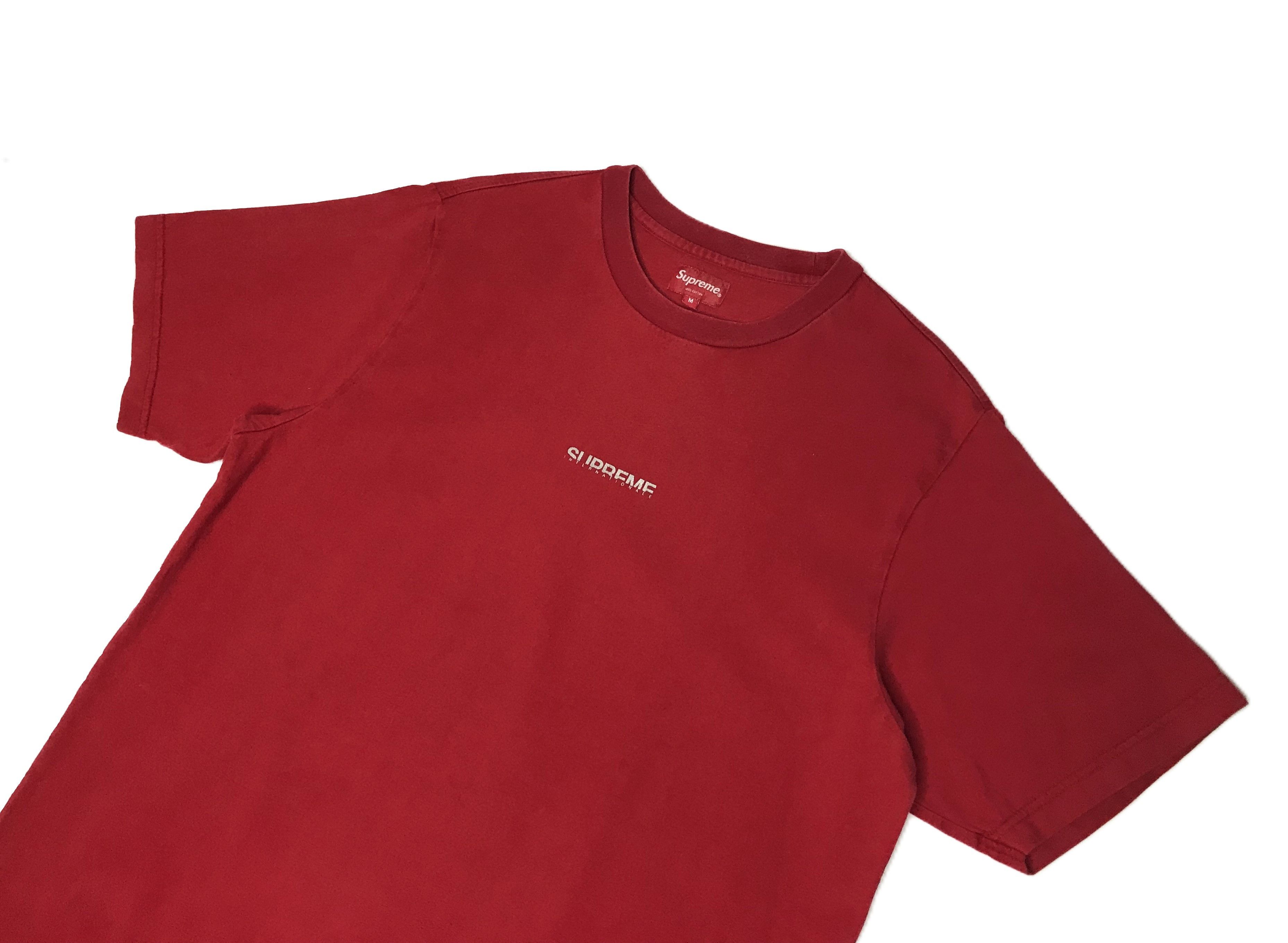 Supreme Supreme International Tee Red Size M Spring/Summer 2020 Size US M / EU 48-50 / 2 - 3 Thumbnail
