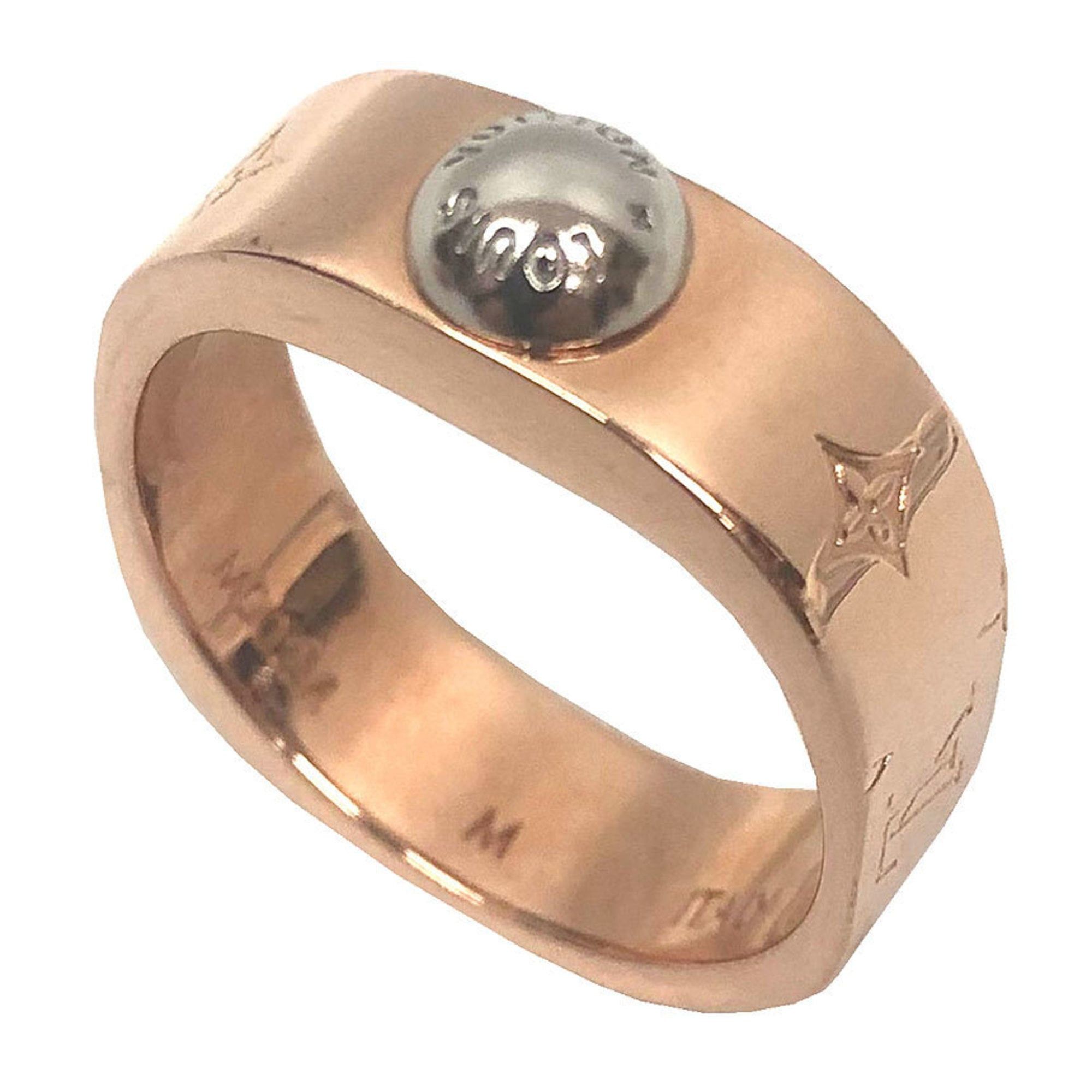 Louis Vuitton Louis Vuitton Nanogram Ring M00214 Medium Pink Gold x Silver Size ONE SIZE - 1 Thumbnail