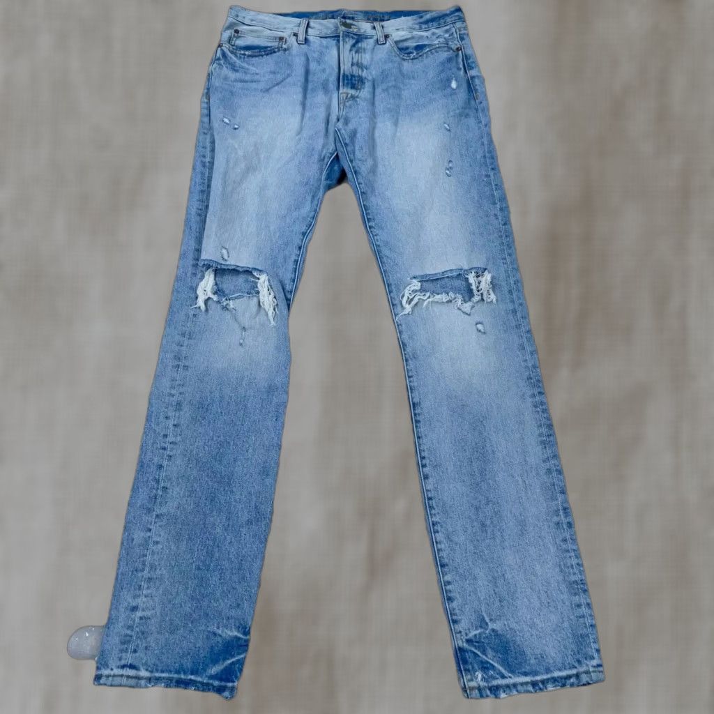 American Eagle Outfitters American Eagle Outfitters Jeans Men 34x34 Slim Straight Light Flex Blue Denim Size US 34 / EU 50 - 1 Thumbnail