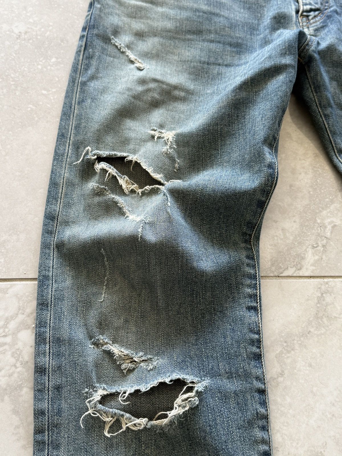 Saint Laurent Paris Timeless Distressed Denim 34 36 (2015 Hedi Slimane Era) Size US 34 / EU 50 - 4 Thumbnail