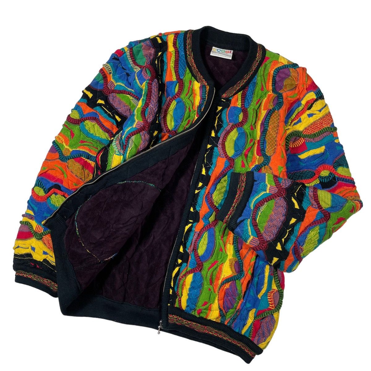 Coogi × Vintage VINTAGE COOGI 90’s ZIPPER KNITWEAR SWEATER Size US M / EU 48-50 / 2 - 2 Thumbnail