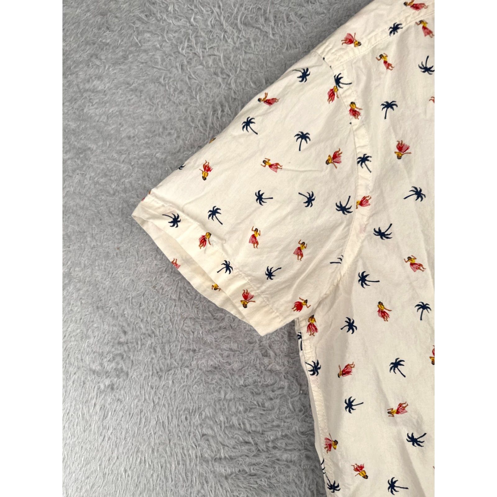 Vintage International Report Hawaiian Shirt Men Medium White Floral Button-Up Collared Casual Summer Regular Fit Size US M / EU 48-50 / 2 - 3 Thumbnail