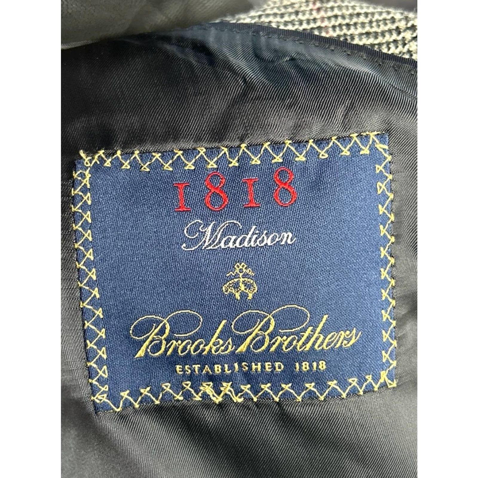 Brooks Brothers VINTAGE Brooks Brothers 1818 Madison Blazer Jacket Mens 44 Long Gray Glen Plaid Size 44R - 7 Thumbnail