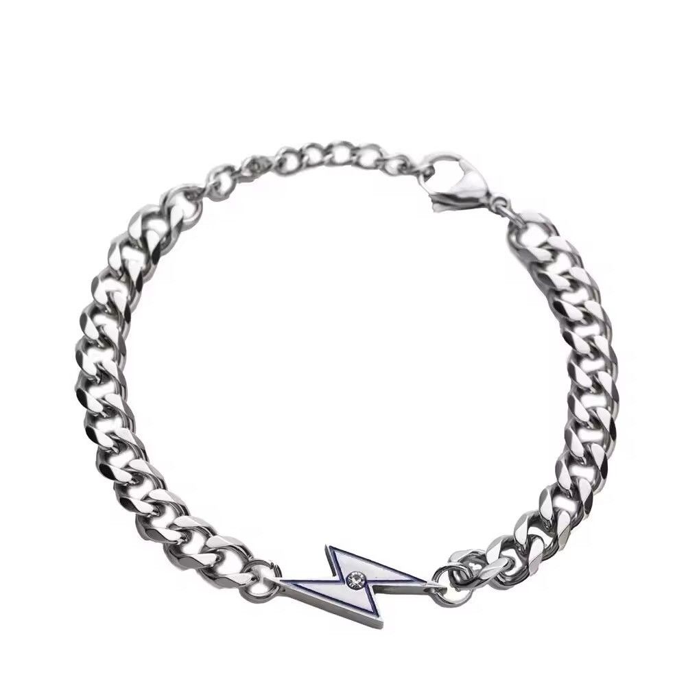 Jewelry Lightning Cuban Chain Charm Bracelet Size ONE SIZE - 3 Thumbnail