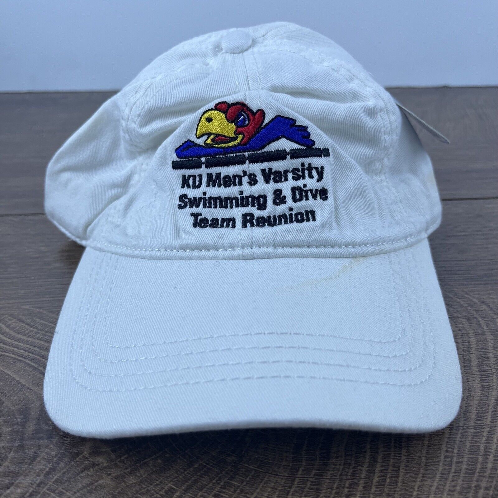 Other Kansas Jayhawks Swimming Dive Hat White Cap Hat Adjustable H Size ONE SIZE - 2 Thumbnail