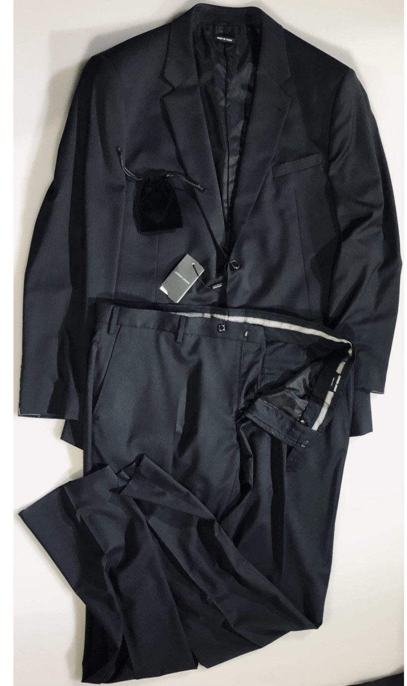 Giorgio Armani Giorgio Armani Black Wool 2-Btn Taylor Giorgio Line 60 NEW Size 50R - 6 Thumbnail