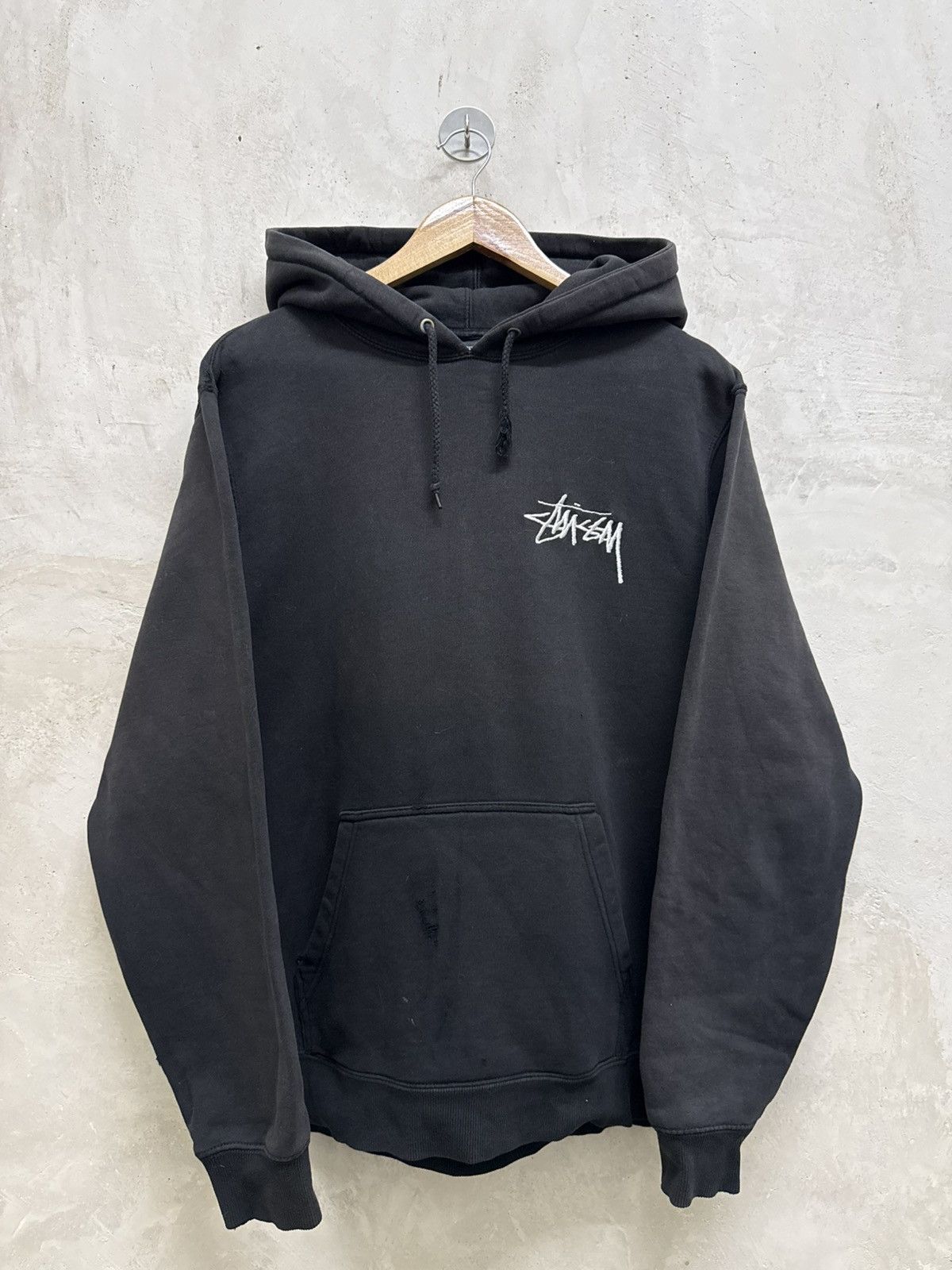 Stussy 2000s Distressed Stussy Signature Sun Faded Hoodie Size US M / EU 48-50 / 2 - 3 Thumbnail