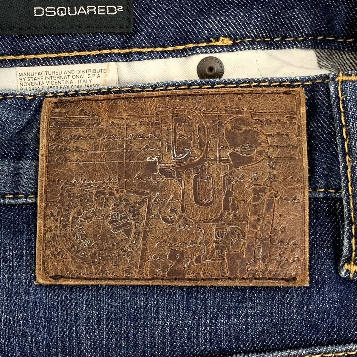 Dsquared2 Dsquared2 Dark Blue Washed Vintage Ripped Denim Pants K26WX Size US 28 / EU 44 - 6 Thumbnail
