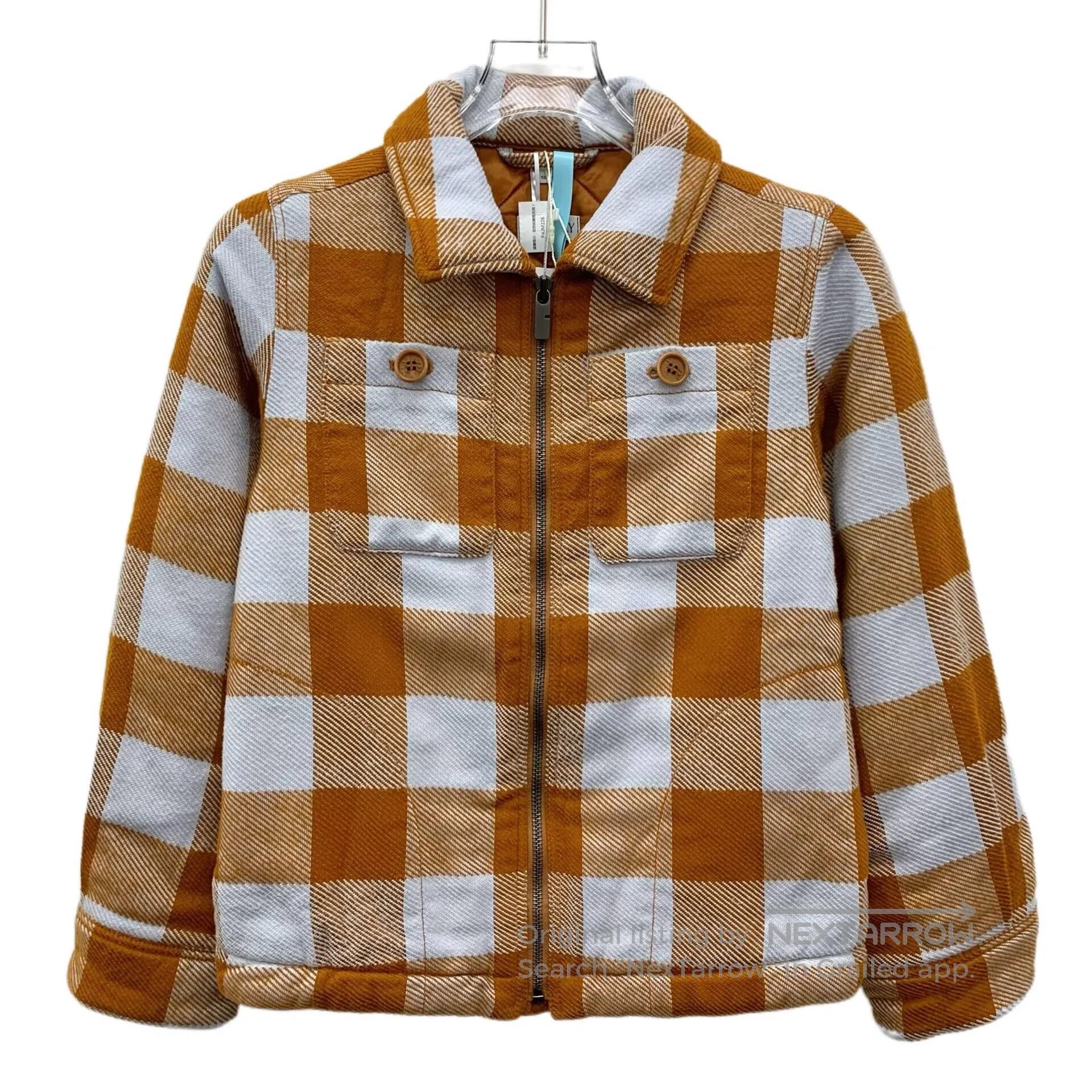 Burberry Burberry size 8y Brown Plaid Cotton Collar Zip Long Sleeve Size US M / EU 48-50 / 2 - 1 Thumbnail