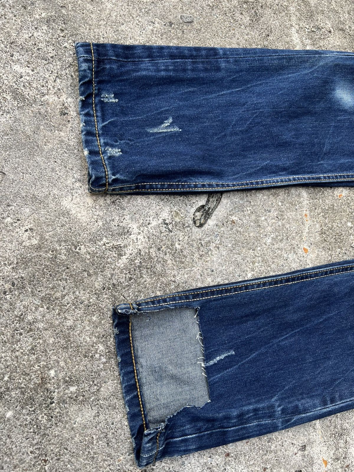 Adidas × Diesel 💥Vintage Diesel Industry x Adidas Distress Jean Size US 29 - 7 Thumbnail