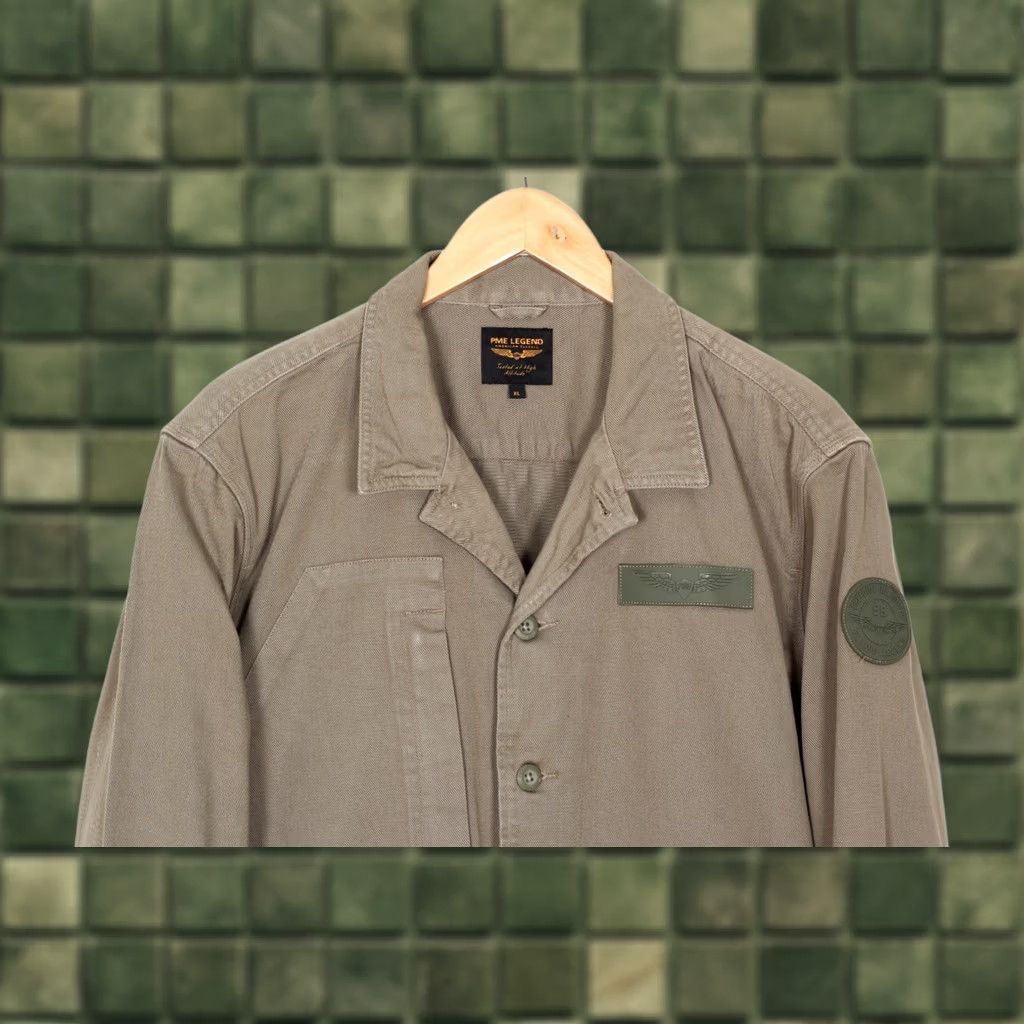 Vintage PME LEGEND Overshirt Blazer Jacket Men XL Olive Regular Shirt 90s Modern Mens Size US XL / EU 56 / 4 - 1 Thumbnail