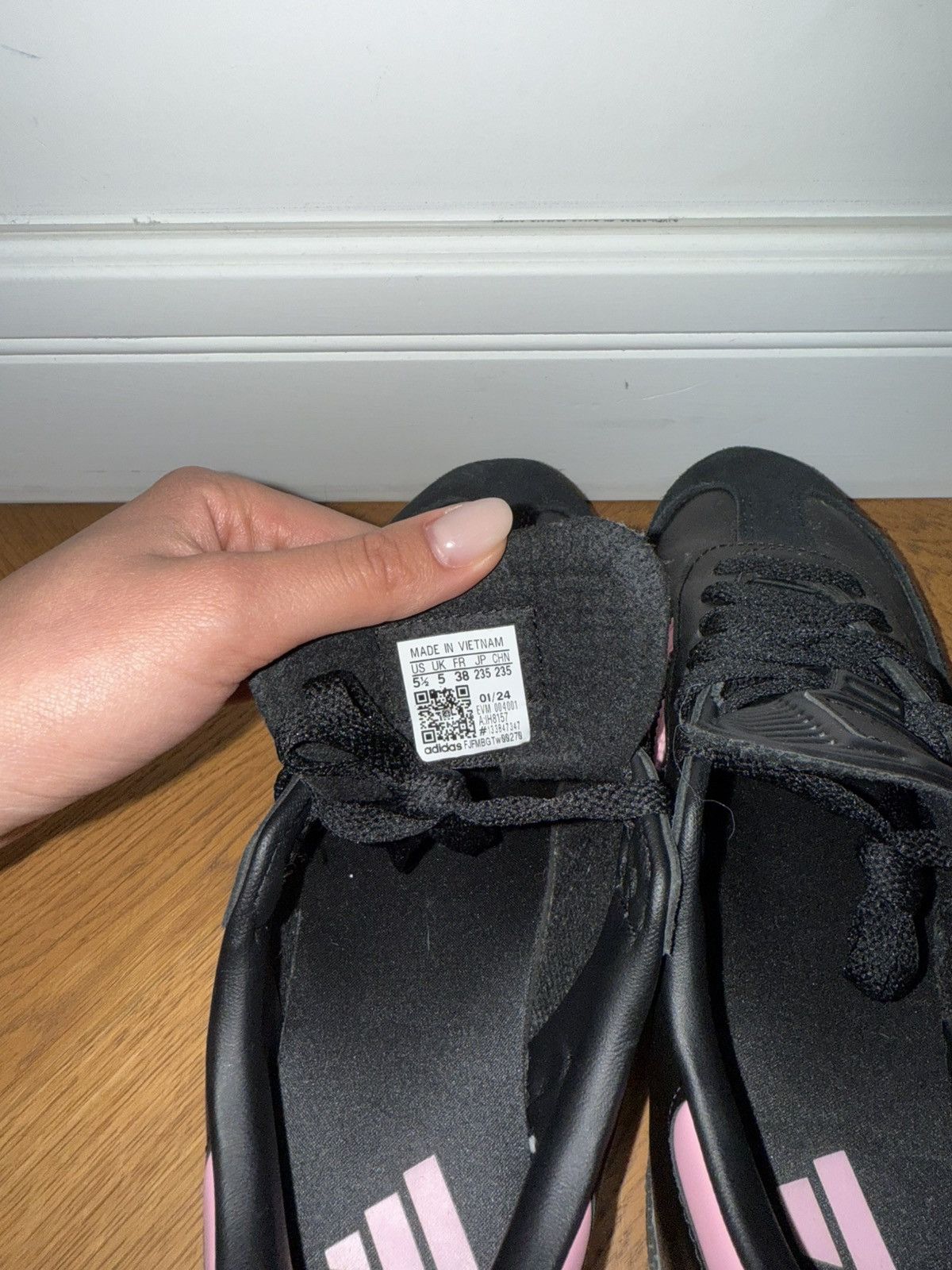 Adidas Adidas Samba x Inter Miami CF "Black Pink" (Limited Edition) Size US 7.5 / IT 37.5 - 5 Thumbnail