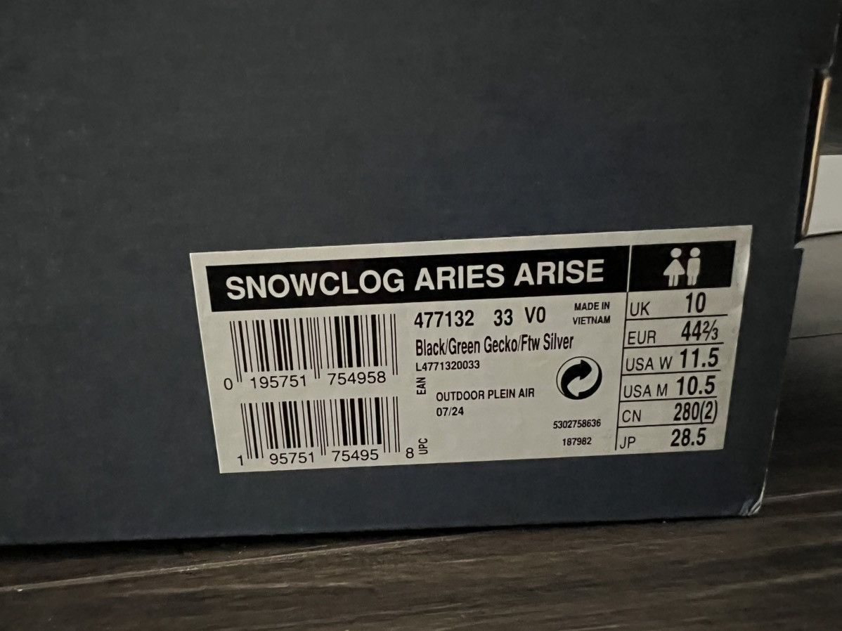 Salomon Salomon x Aries Snowclog Black Green 10.5 Size US 10.5 / EU 43-44 - 10 Thumbnail