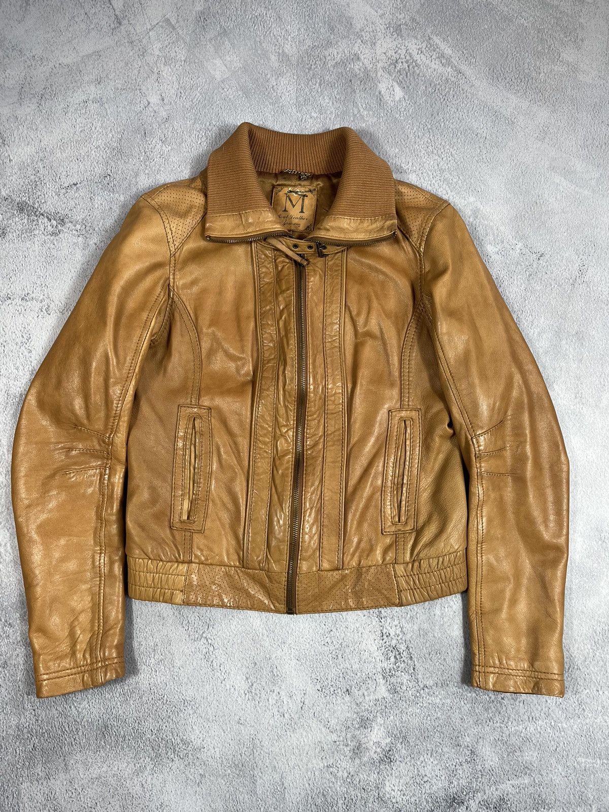 Leather Vintage Y2K Japanese Aviator Leather Jacket Bomber M Size M / US 6-8 / IT 42-44 - 1 Thumbnail