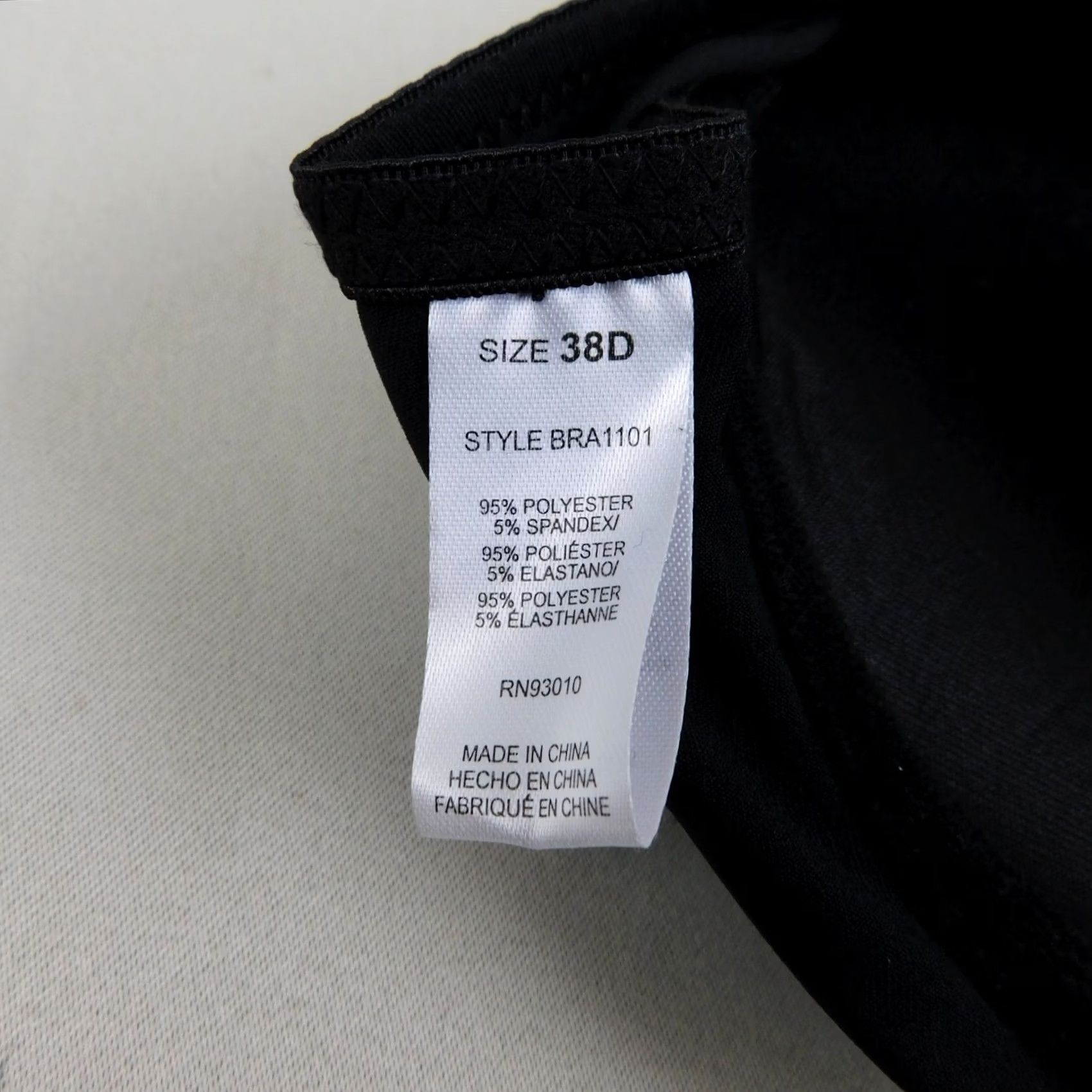 Vintage Bobbie Brooks Bra 38D Black Underwire Demi Push Up Racerback Strap Adjustable Front-Close Padded Size ONE SIZE - 6 Thumbnail