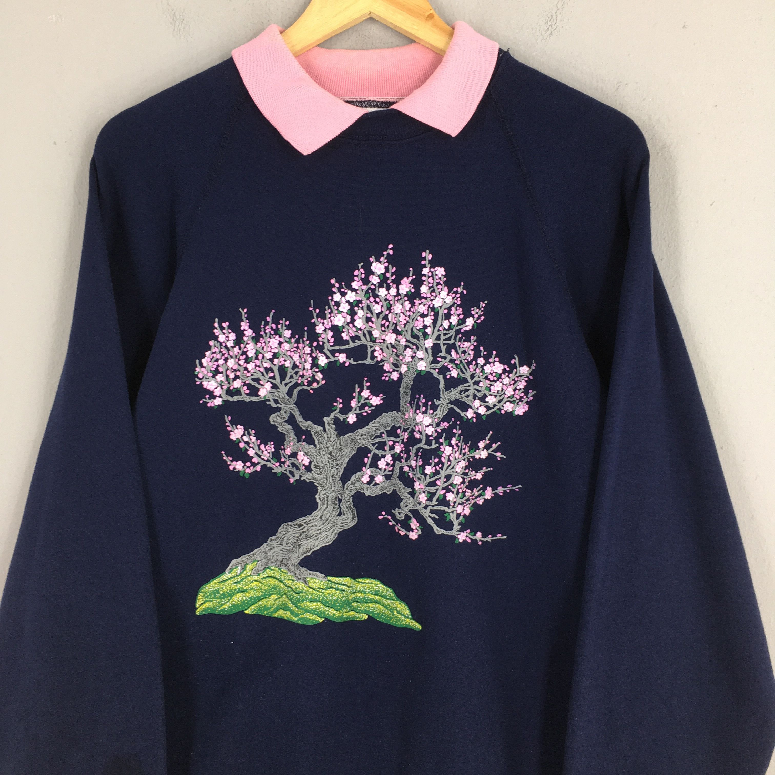BONSAI Vintage 90sMorning Suns Bonsai Sakura Tree Sweatshirt XLarge Size US XL / EU 56 / 4 - 2 Thumbnail