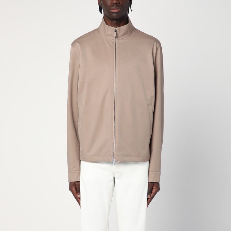 Zegna Zip-Up Taupe Jacket