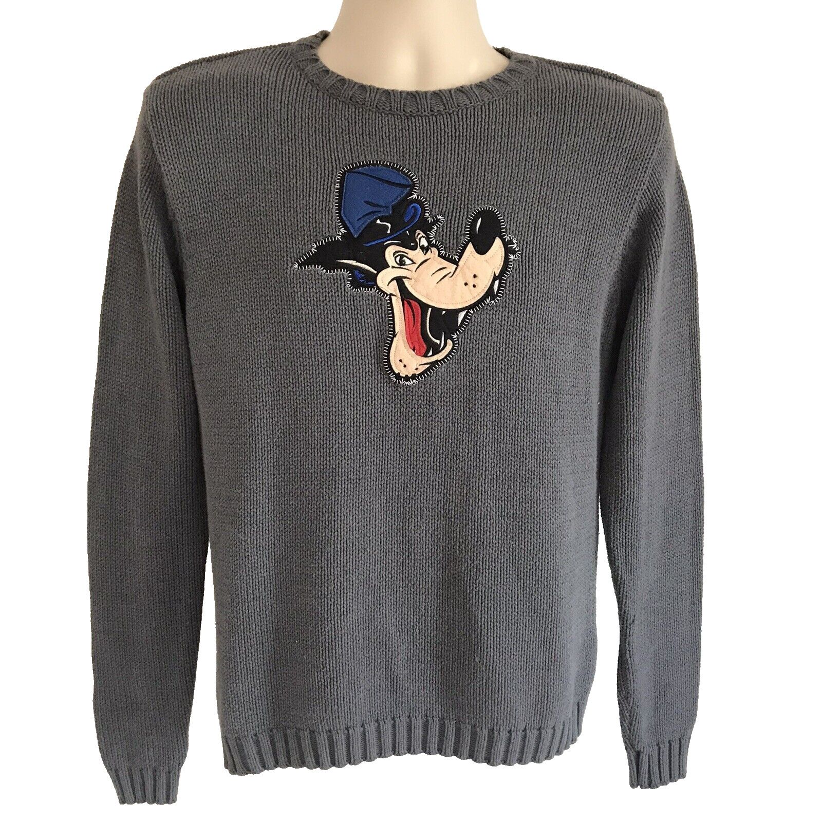 Disney Disney Big Bad Wolf Gray Chunky Embroider Pullover Sweater M Size M / US 6-8 / IT 42-44 - 1 Thumbnail