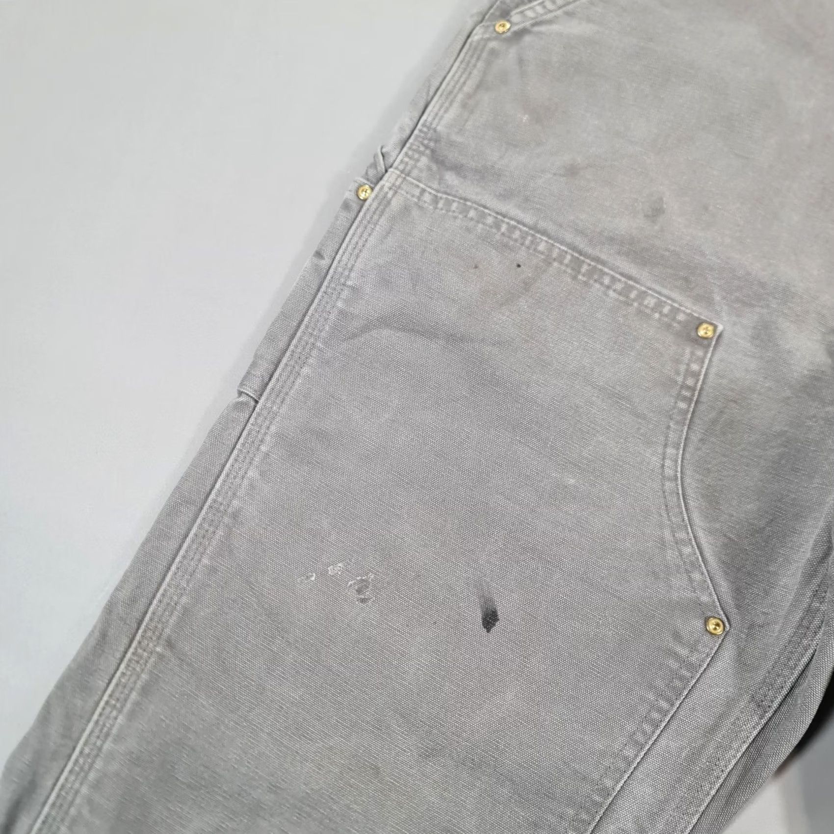 Carhartt VINTAGE Carhartt Mens Trousers Grey W36 L36 Double Knee Made In USA Carpenter Workwear Pants UK/US Sizes Not Specified Size US 36 / EU 52 - 6 Thumbnail