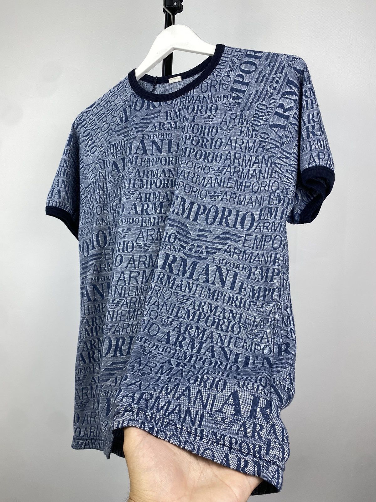Armani Rare vintage Luxury 90s Multi Logo Armani tee Size US S / EU 44-46 / 1 - 2 Thumbnail
