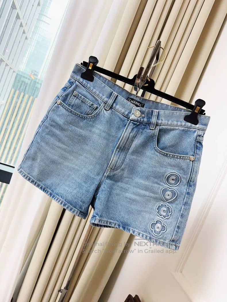 Chanel Chanel Beach Series Embroidery Embroidery Love Coco Jeans Size 25" / US 0 / IT 36 - 9 Thumbnail