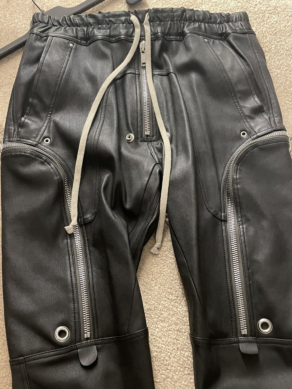 Rick Owens Gethsemane Lamb Leather Bauhaus Pants Size 28" / US 6 / IT 42 - 5 Thumbnail