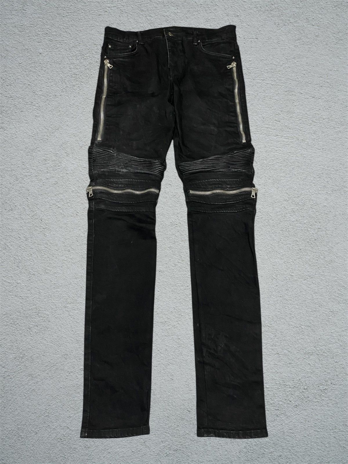Amiri AMIRI MX2 BLACK BIKER DENIM PANTS | Grailed