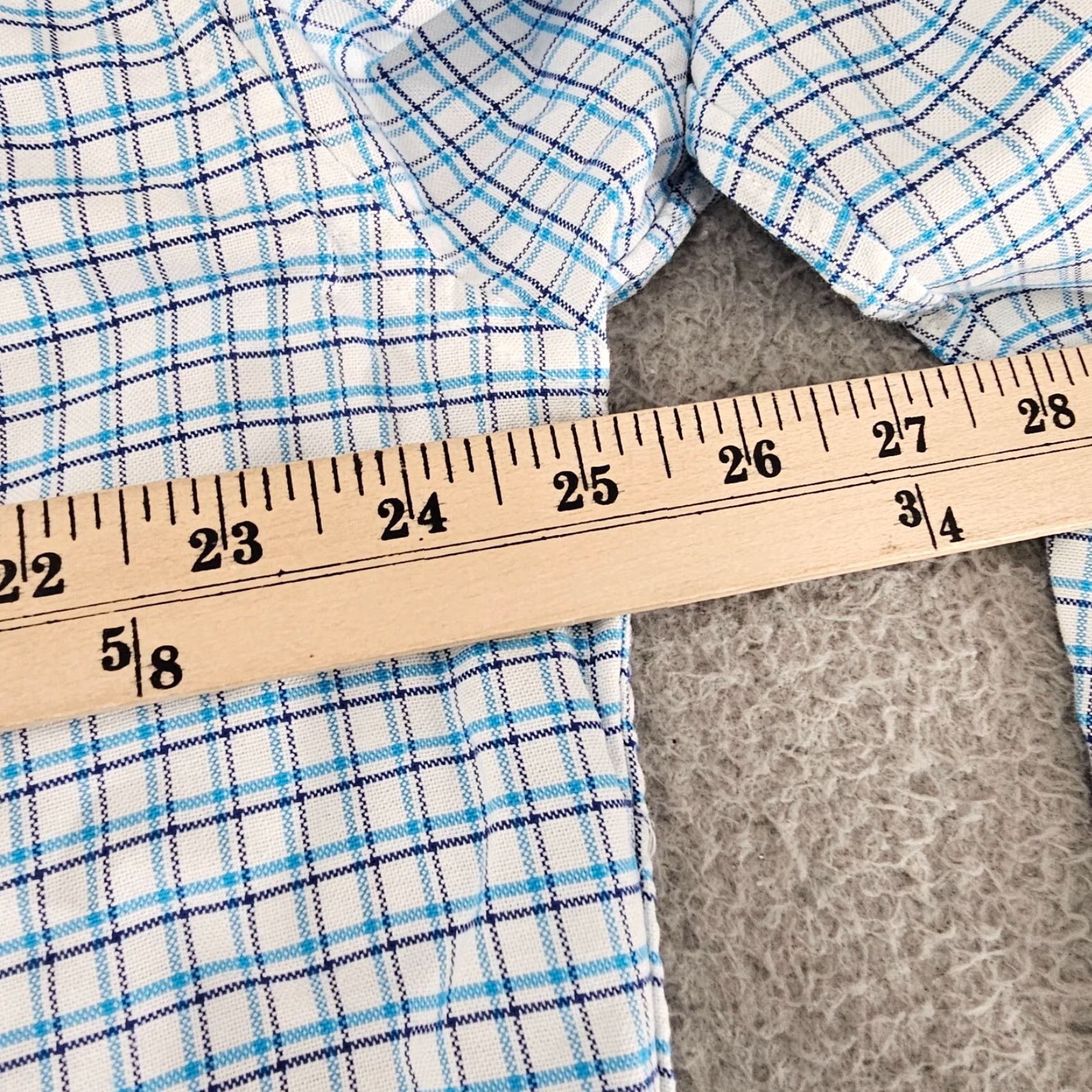 Gap GAP Shirt Mens XL Blue White Check Knit Button Up Long Sleeve Cotton Size US XL / EU 56 / 4 - 7 Thumbnail