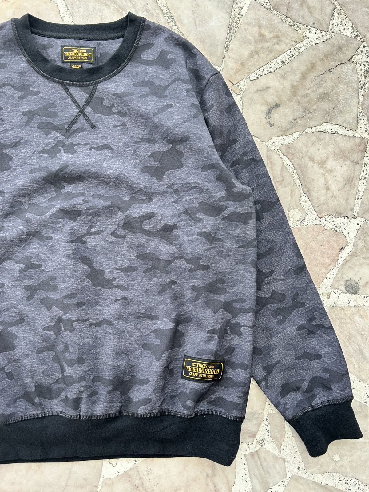 Neighborhood Neighbourhood Nylon Sweatshirt Black Camo Size US M / EU 48-50 / 2 - 4 Thumbnail