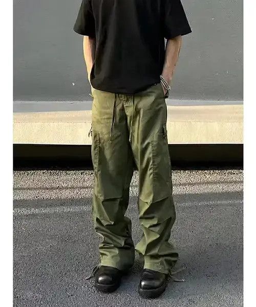 military pleated tactical baggy cargo pants