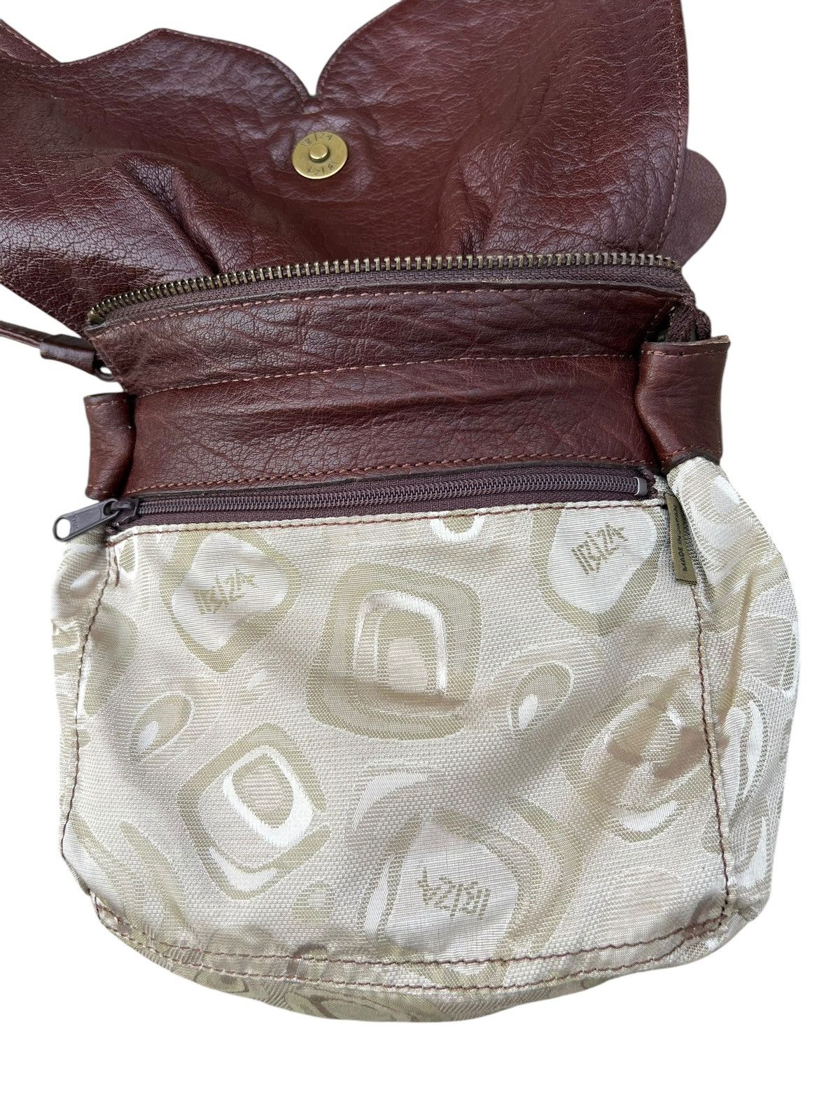 Leather Vintage IBIZA Japan Faded Patina Leather Mini Bag Size ONE SIZE - 22 Thumbnail