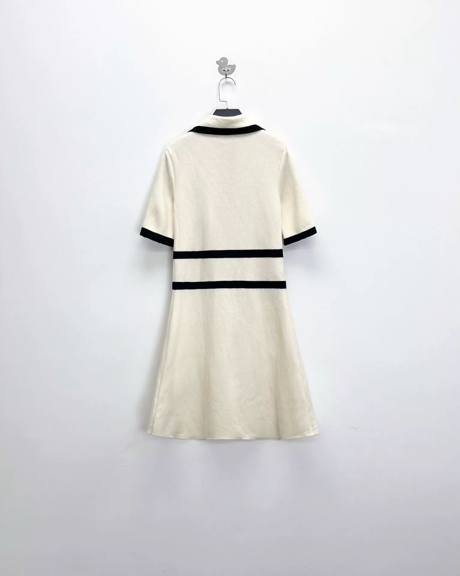 Gucci Gucci Ivory White Preppy Double G Ceramic Buckle Dress Size US M / EU 48-50 / 2 - 2 Thumbnail