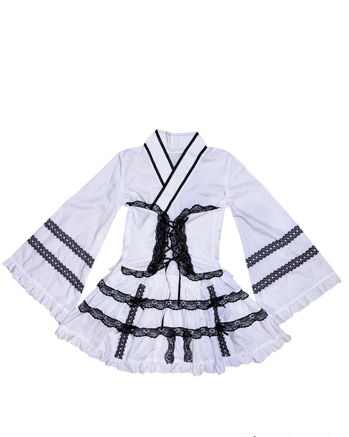 Japanese Brand Japanese Kimono lace blouse/mini dress ➕☠️ Size S / US 4 / IT 40 - 2 Thumbnail