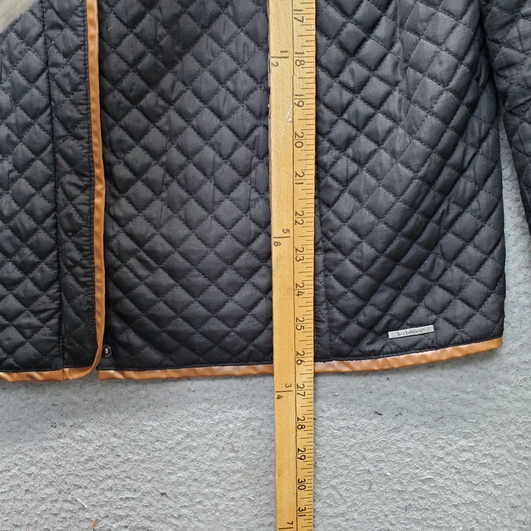 Liz Claiborne Liz Claiborne Jacket Womens Diamond Quilted Black Lightweight Snap Inside Zip Size L / US 10 / IT 46 - 3 Thumbnail
