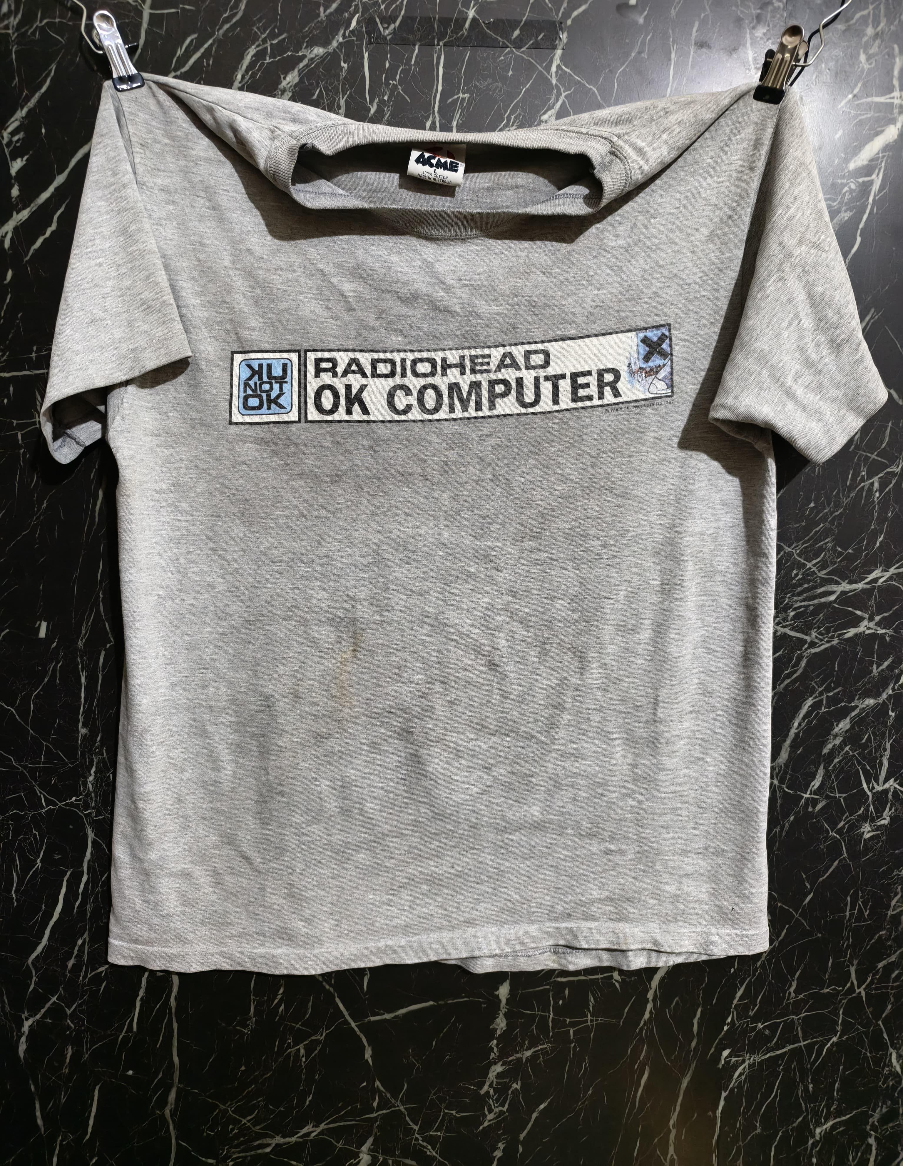 Band Tees Vintage 90s Radiohead OK Computer Band Tshirt Size US L / EU 52-54 / 3 - 1 Thumbnail