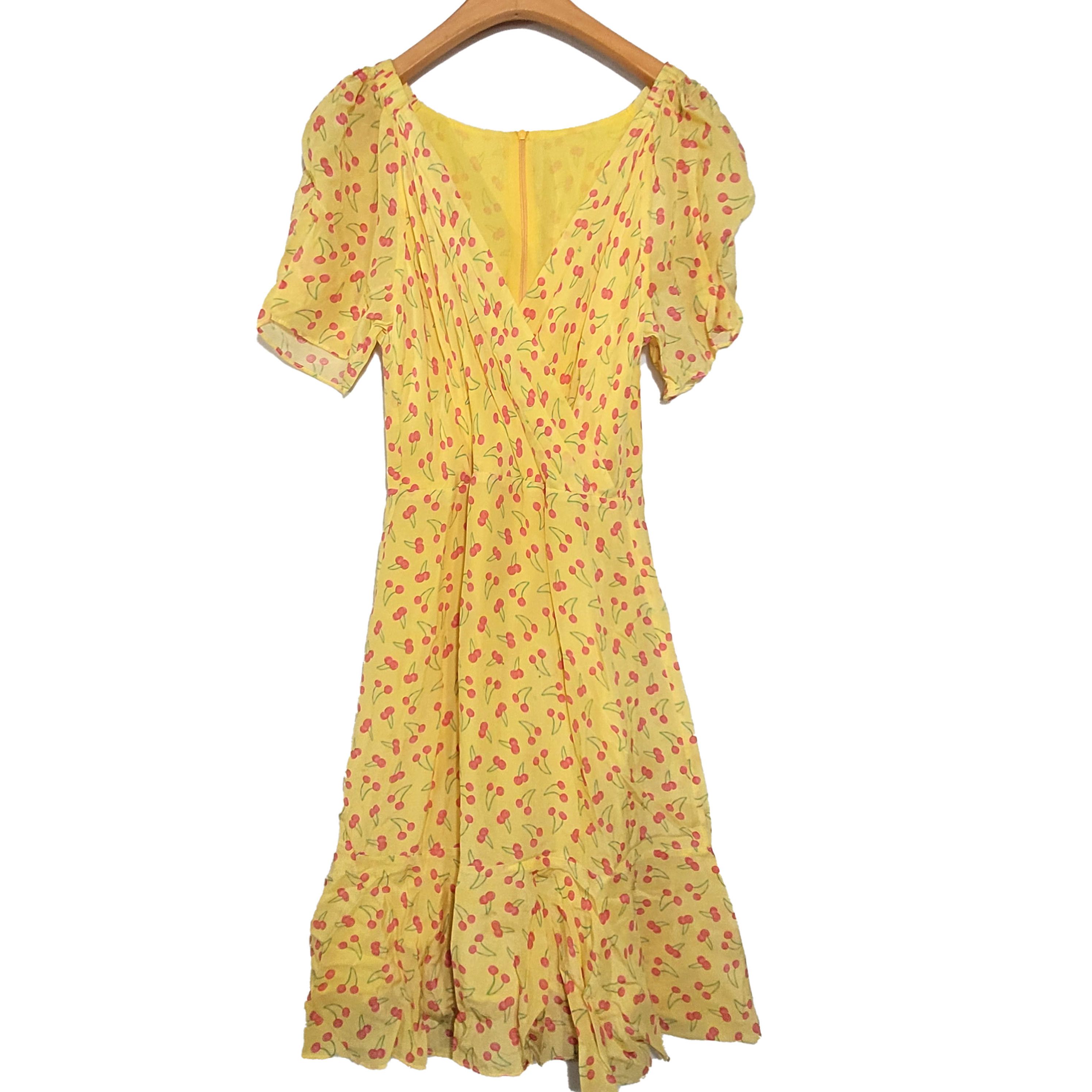 Other Women's 100% Silk Size S Short Sleeve Long Dress SCK226 Size S / US 4 / IT 40 - 1 Thumbnail