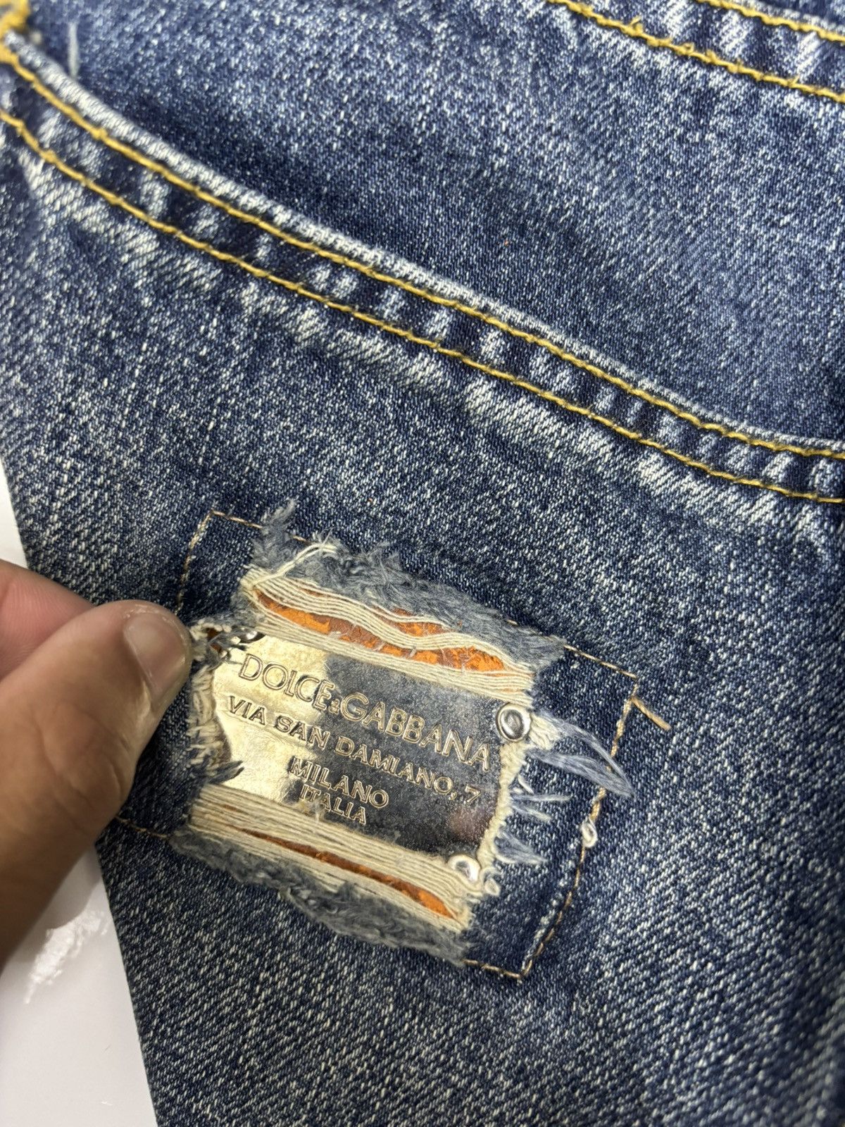 Dolce & Gabbana Dolce & Gabbana 🇮🇹 Distressed ZigZag Denim Jeans Rare Size US 36 / EU 52 - 11 Thumbnail