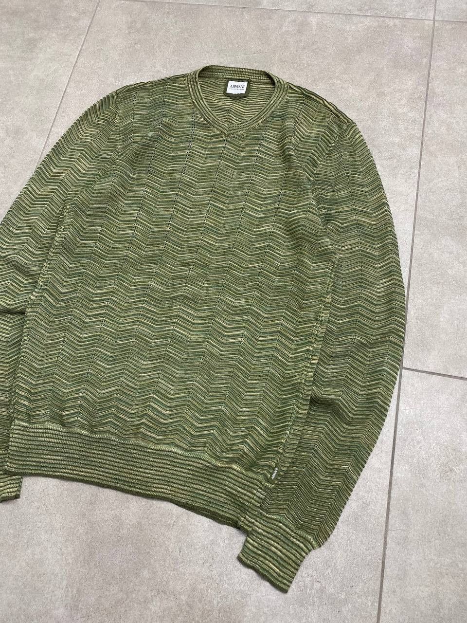 Armani Collezioni Armani Collezioni V-Neck Missoni Style Knit Sweater Size US M / EU 48-50 / 2 - 3 Thumbnail