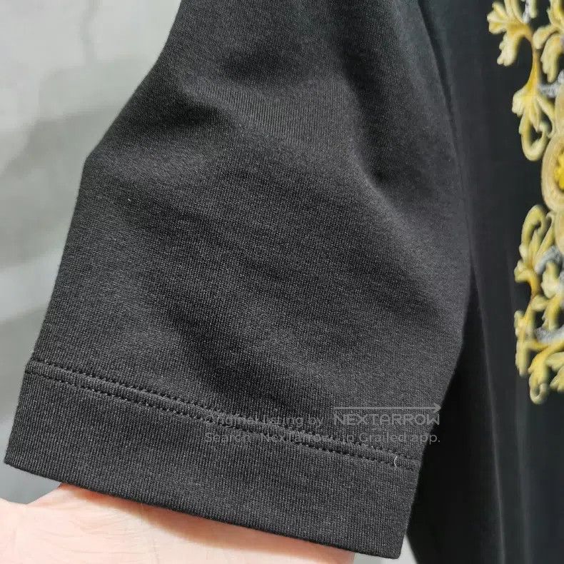 Versace Versace Black men's embroidered print casual short-sleeved Size US S / EU 44-46 / 1 - 5 Thumbnail