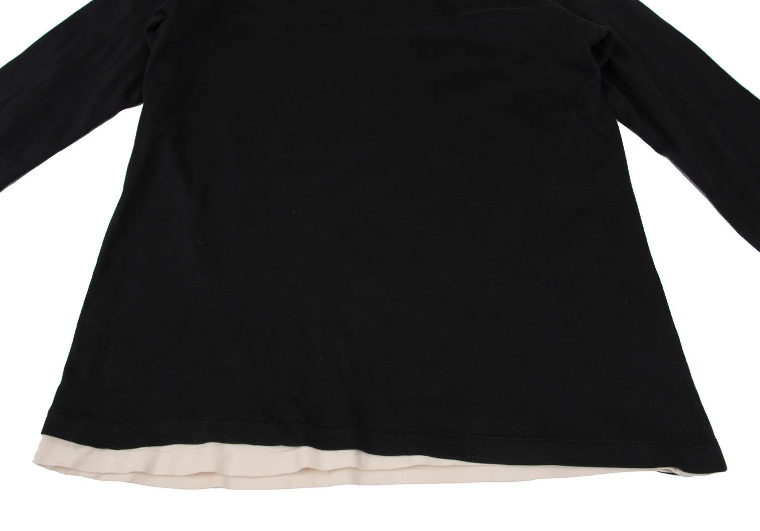 Jean Paul Gaultier Layered Design Long Sleeve Top in Black/Ivory Size US M / EU 48-50 / 2 - 9 Thumbnail