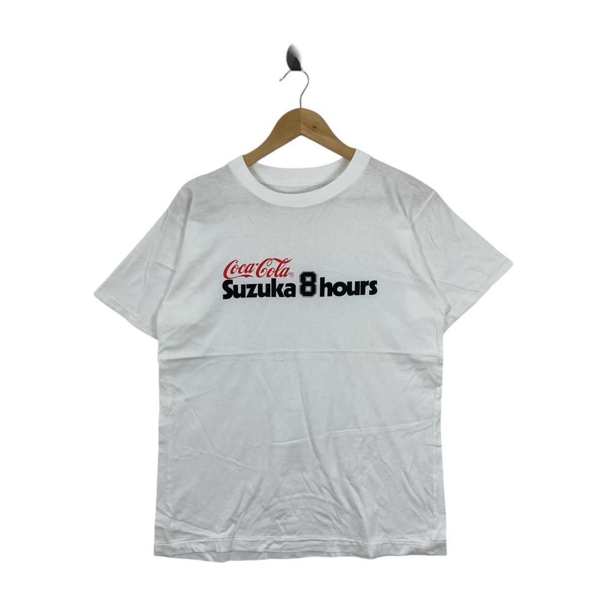 Vintage Vtg 90s Coca-Cola Suzuka 8 Hours Racing T-Shirt White Small Size US S / EU 44-46 / 1 - 1 Thumbnail