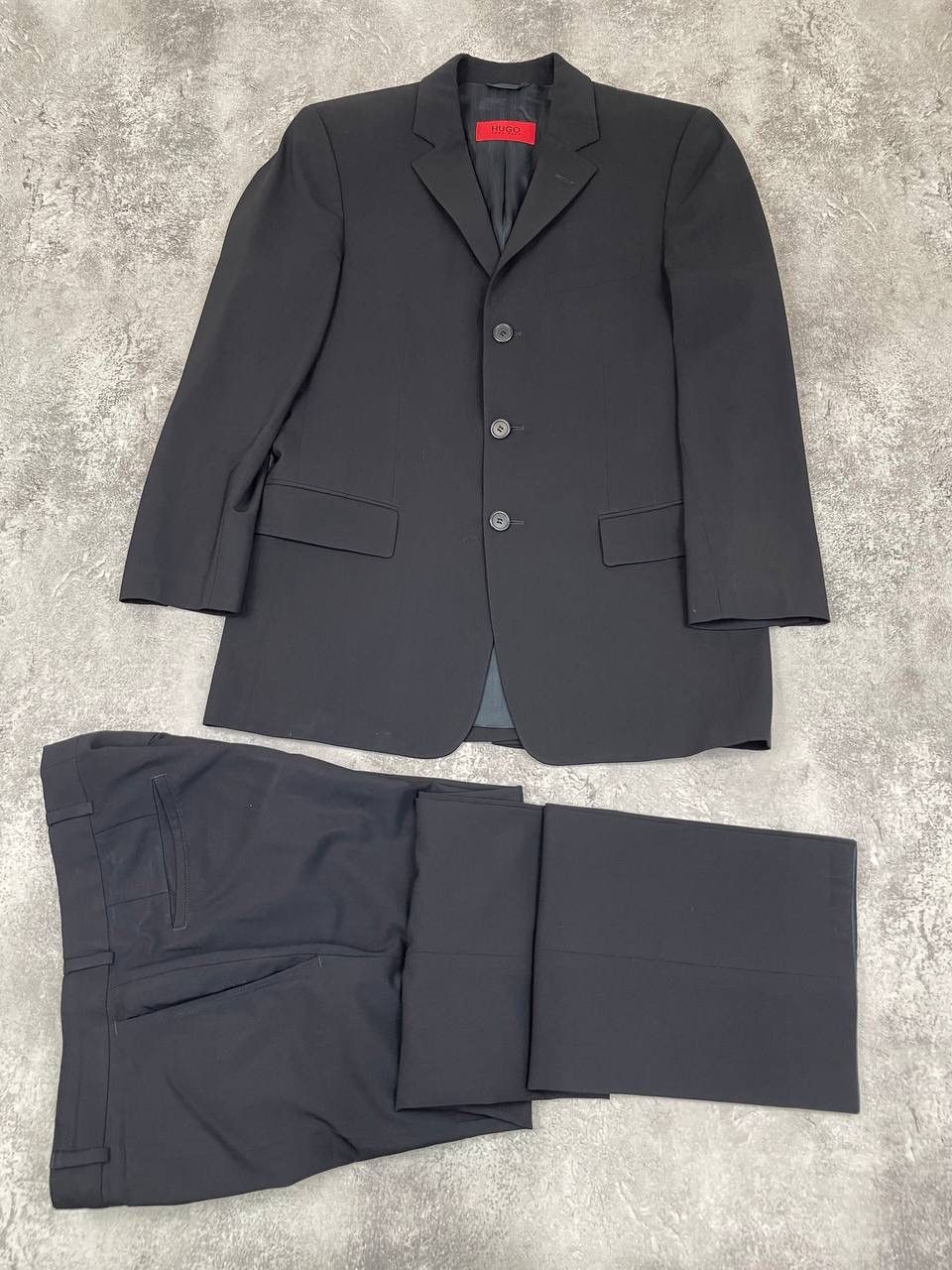 Hugo Boss Hugo Boss Men Suit Set Blazer Trousers Black Classic Formal Size 44S - 1 Thumbnail