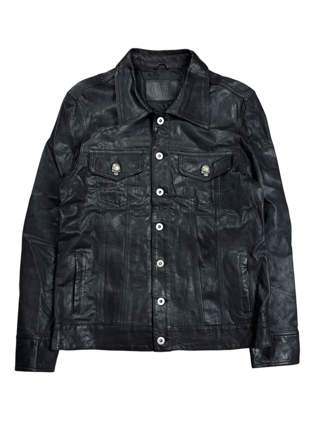 JACKROSE Archive Collars - Skull Button Western Leather Jacket Size US M / EU 48-50 / 2 - 2 Thumbnail