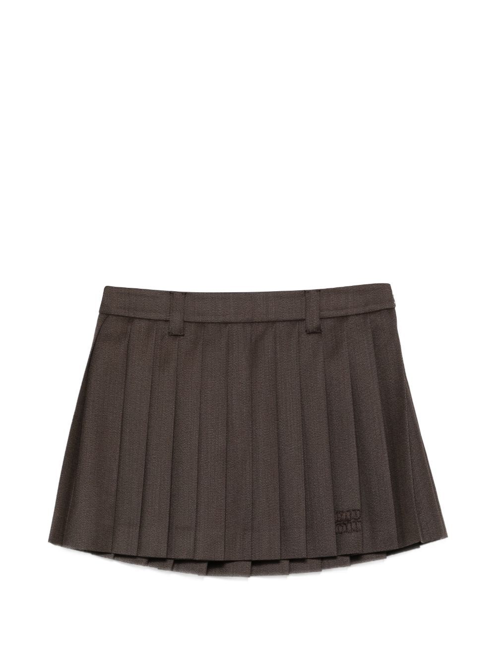Miu Miu WOOL MINI SKIRT Size 27" / US 4 / IT 40 - 1 Thumbnail